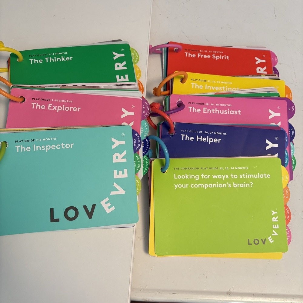 Lot 8 Lovevery Play Guides 7-12mo & 22-36mo LOVE EVERY BABY TODDLER Idea Books